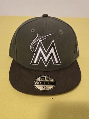 New Era Miami Marlins Olive & Brown 59FIFTY Fitted Hat - 7 1/4